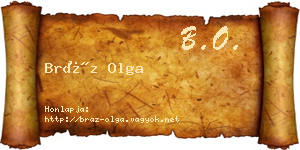 Bráz Olga névjegykártya